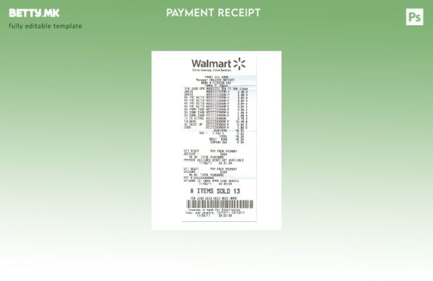 Модерен стил на шаблон верзија за проверка на плаќање Walmart